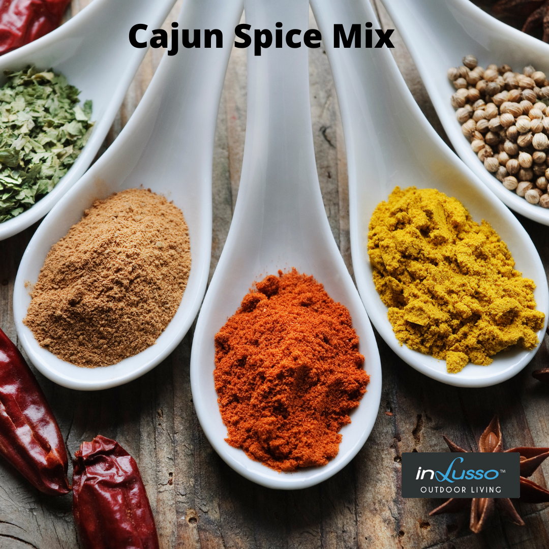 Spices included in a cajun spice mix recipe