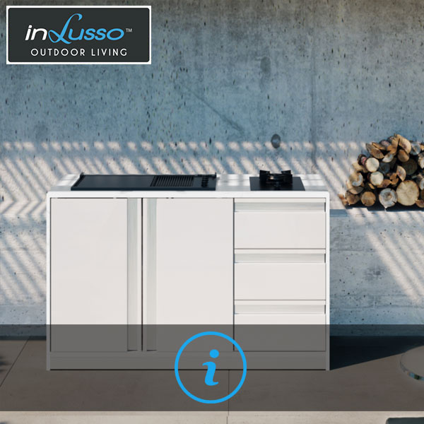 inLusso™ Integrato Outdoor BBQ Kitchen with Bar Fridge