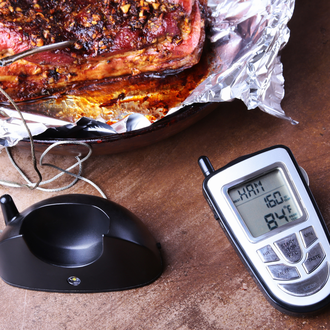 A digital meat thermometer
