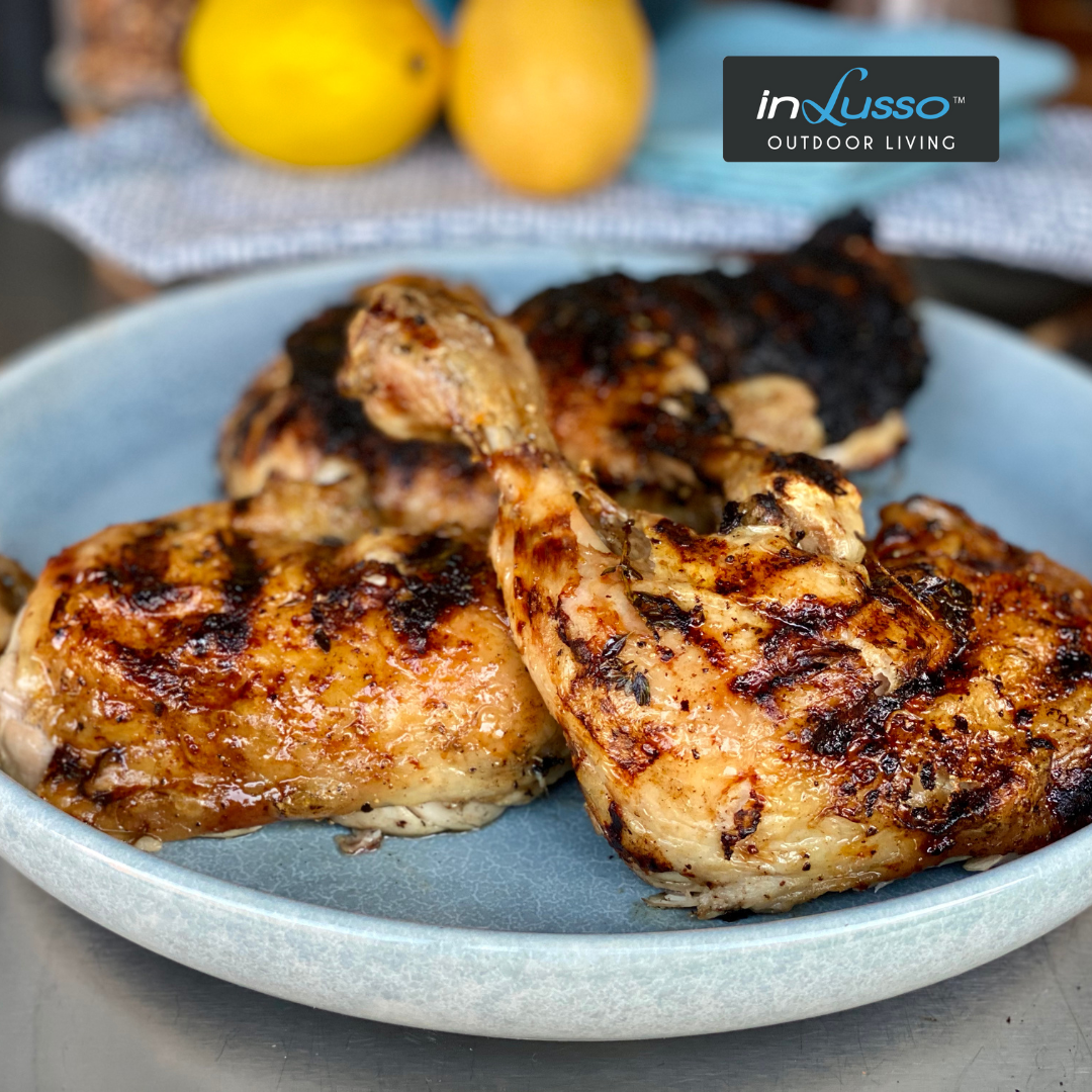 A plate of bbq chicken wings with a sumac rub