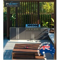 Integrato 2500 MM (W) BBQ : 2500 MM (W) x 735 MM (D) x 950 MM (H) - Notre Dame Grey w/. Stainless Steel Bench Top